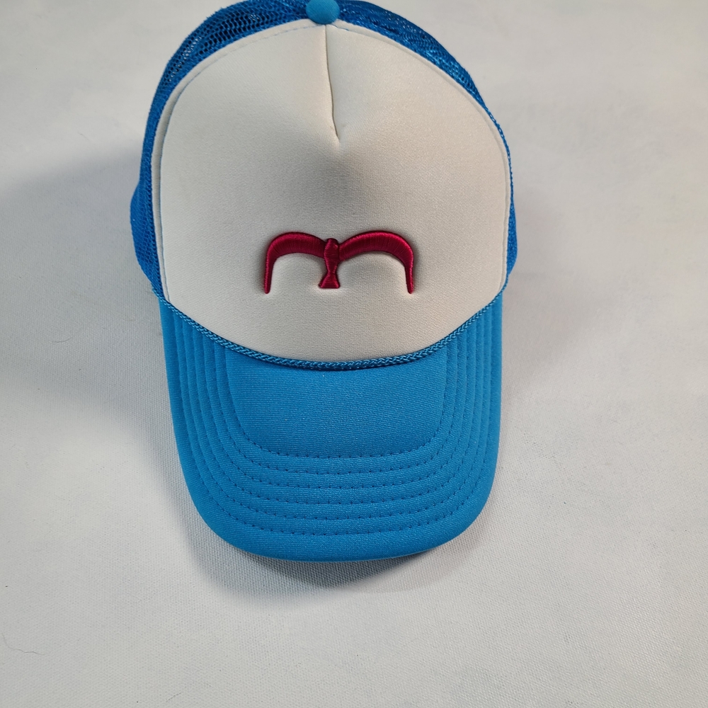 Seabird Society Bird Trucker Hat Snap Back Teal Fuchsia Pink Seagull Beach Hat